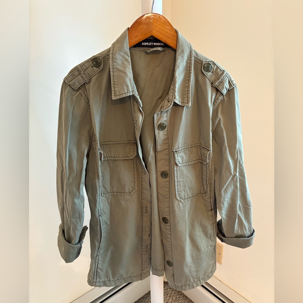 Ashley Mason Green Military Field Jacket — Size L